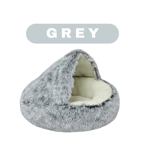 Soft Plush 2-in-1 Pet Bed & Cave
