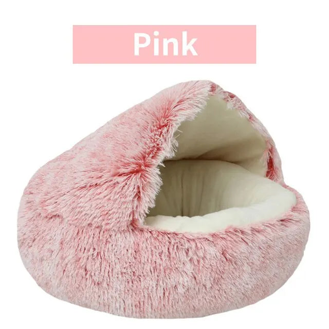 Soft Plush 2-in-1 Pet Bed & Cave