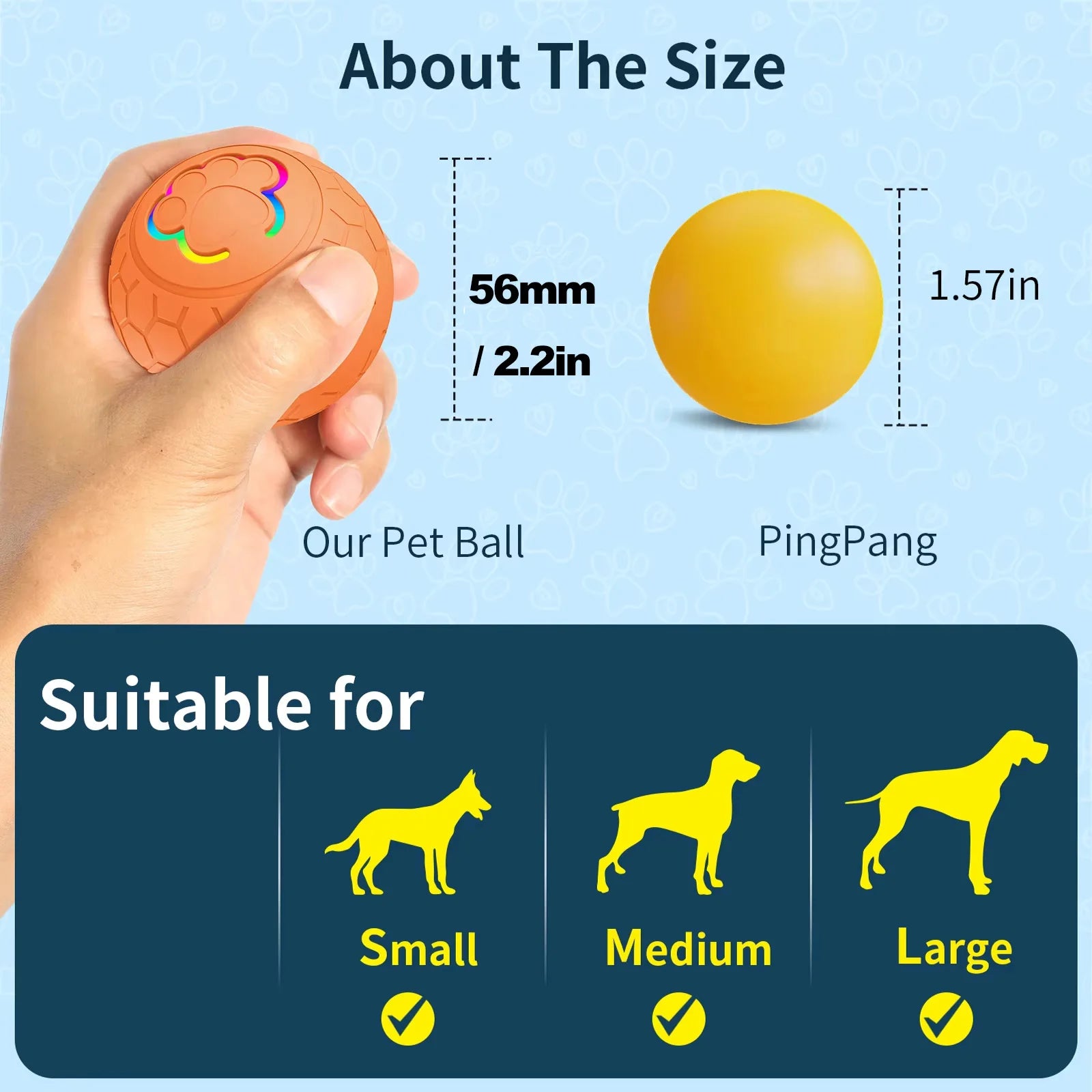 USB Rechargeable Smart Pet Ball