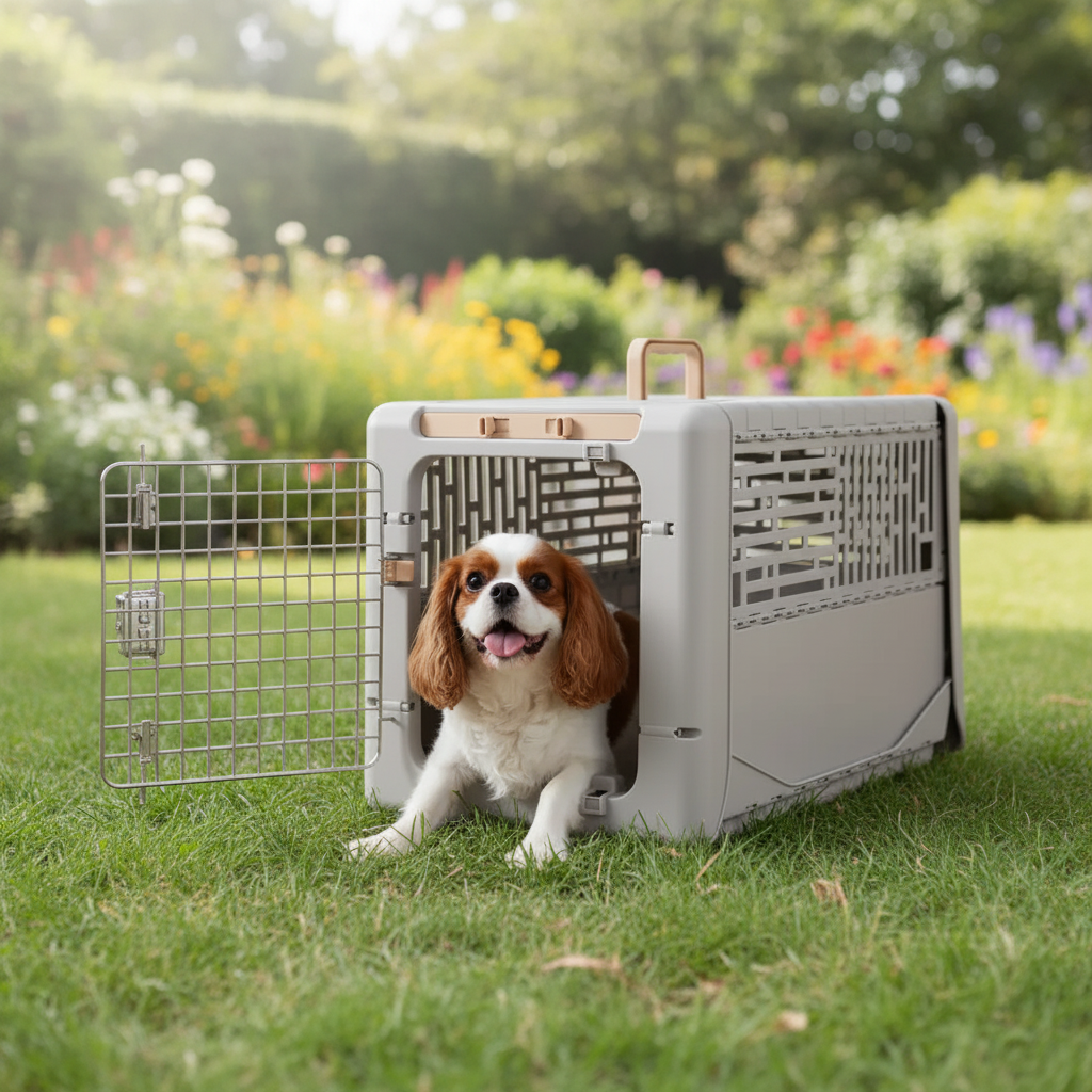 Collapsible Travel Pet Kennel — Folds Flat