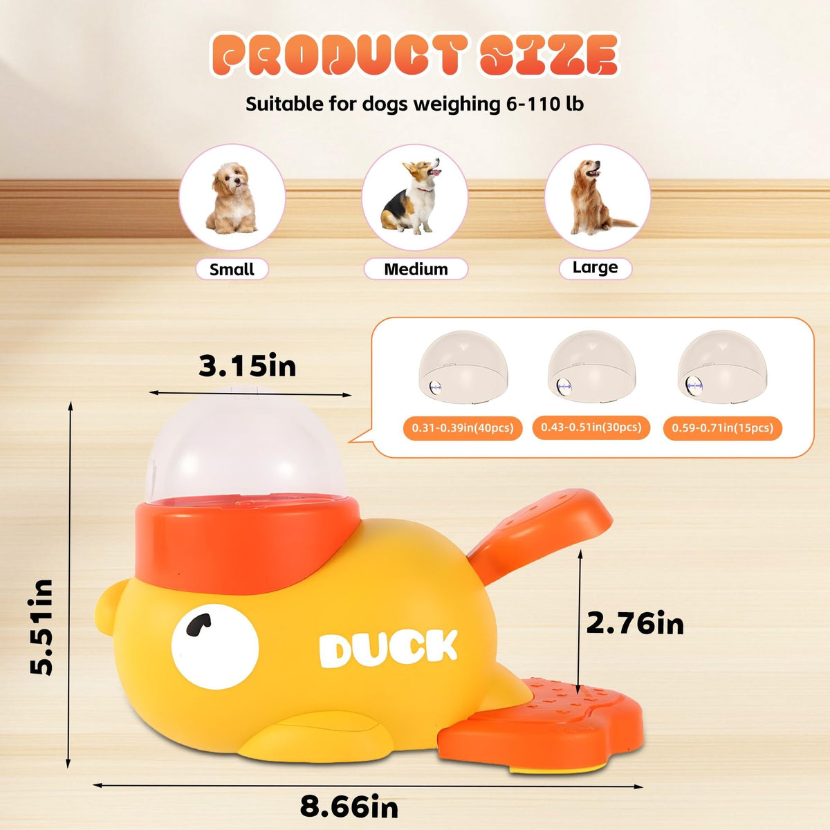 Duck Shaped Interactive Dog Treat Dispenser - Pawtopia-Shop