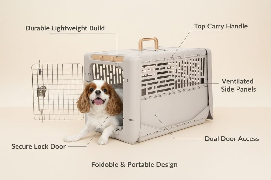 Collapsible Travel Pet Kennel — Folds Flat