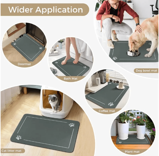 Pet Feeding Mat - Quick Dry, Anti-Splash - Pawtopia-Shop