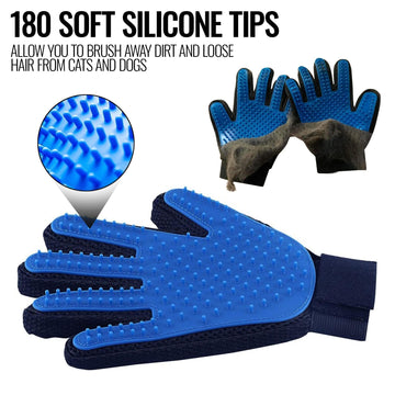 Pet Grooming Gloves — Pet Them, De-Shed Them - Pawtopia-Shop