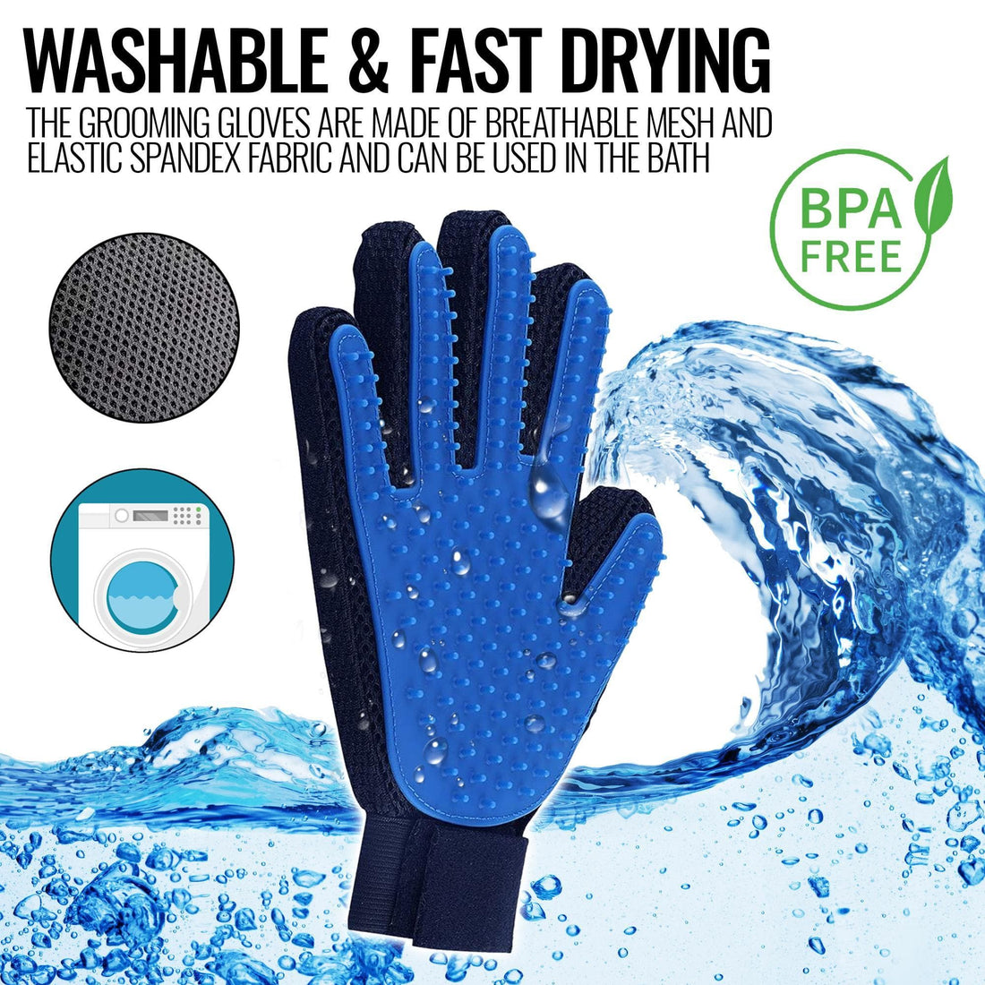Pet Grooming Gloves — Pet Them, De-Shed Them - Pawtopia-Shop